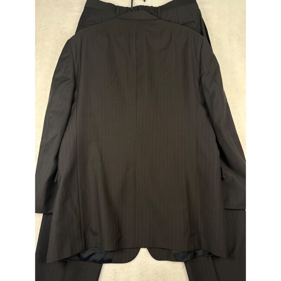 Hart Schaffner & Marx Men's 2 Piece Suit Black Pinstripe Pants Matching Jacket - Picture 14 of 14